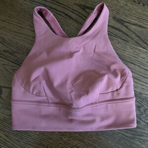 Wunder Train Long Line Bra, Lululemon, Size 6, Mauve/pink color